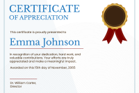 Employee Certificate of Appreciation Template (2nd Free Customizable Format) Employee Certificate of Appreciation Template (2nd Free Customizable Format)