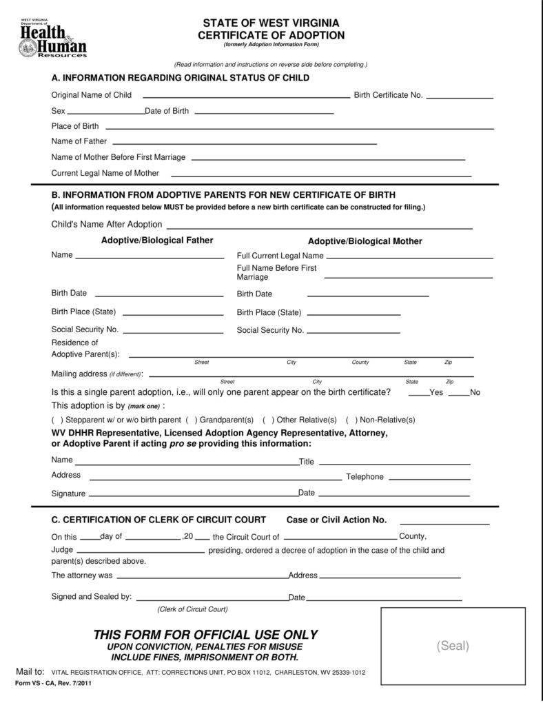 Free Printable Adoption Certificate Form (2nd Free PDF Template) adoption certificate template, certificate of adoption template, animal adoption certificate template, pet adoption certificate template, free printable adoption certificate form, certificate of adoption form 3927, free printable doll adoption certificate, fake adoption certificate template