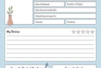 Free Printable Book Report Form (2nd Blank Template)