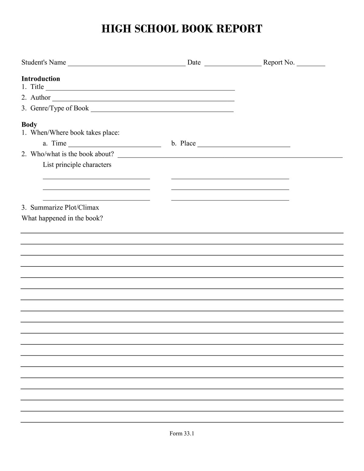 high school book report template, non fiction book report template high school, 9th grade book report template, 10th grade book report template, 11th grade book report template, high school book report format, grade school book report template, free printable book report form, free printable book report template
