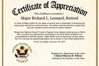Military Certificate of Appreciation Template Free Printable (1st Best Sample) Military Certificate of Appreciation Template Free Printable (1st Best Sample)