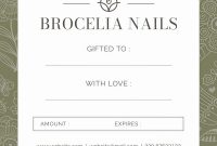 Nail Salon Gift Certificate Template (1st Free Wonderful Design) Nail Salon Gift Certificate Template (1st Free Wonderful Design)