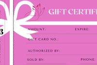 Nail Salon Gift Certificate Template (2nd Free Wonderful Design) Nail Salon Gift Certificate Template (2nd Free Wonderful Design)