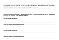 Non Fiction Book Report Template High School (1st Best Pick)