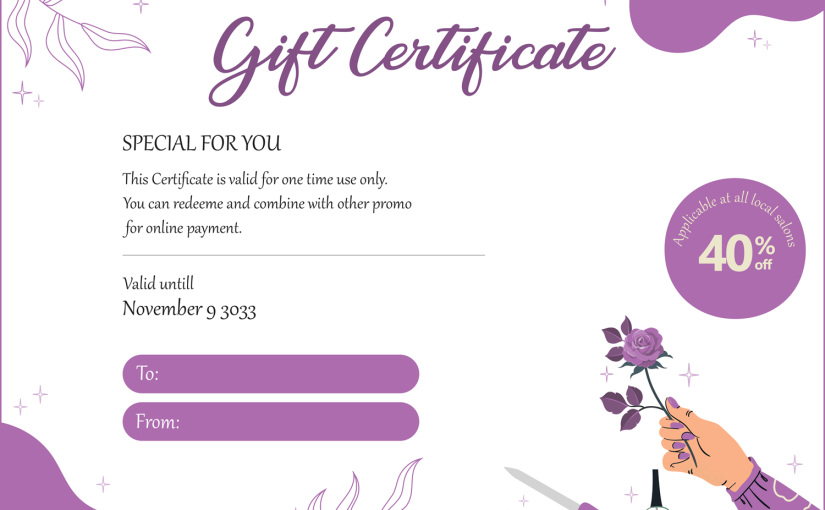 Pedicure Gift Certificate Template Free Printable: 10+ Simple and Elegant Ideas 1 Pedicure Gift Certificate Template Free Printable: 10+ Simple and Elegant Ideas