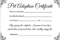 Pet Adoption Certificate Template (1st Free Printable) Pet Adoption Certificate Template (1st Free Printable)