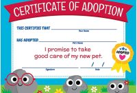 Pet Rock Adoption Certificate Template (1st New Design) Pet Rock Adoption Certificate Template (1st New Design)