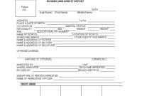Police Arrest Report Template (3rd Free Sample Form)