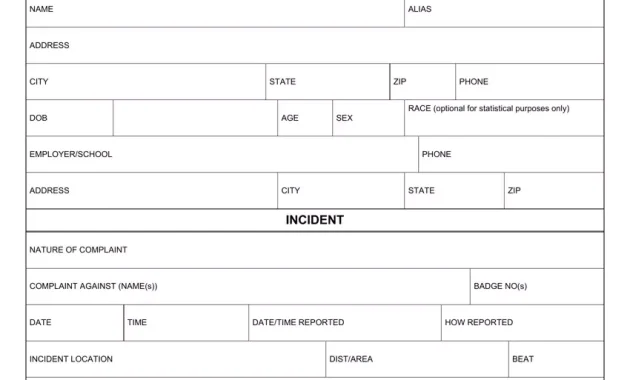 police report template, police officer report template, police report form template, police incident report template, police investigation report template, police after action report template, police daily observation report template, police daily activity report template, printable blank police report forms