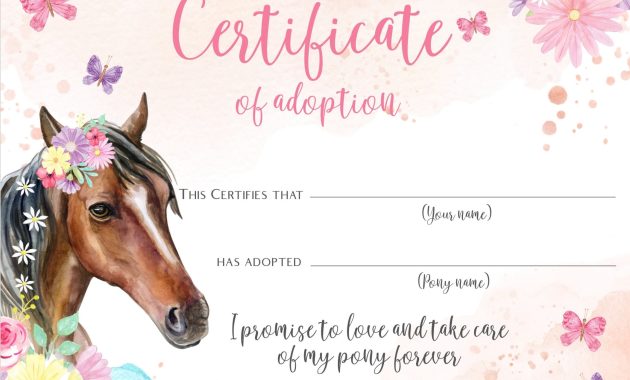 horse adoption certificate template, horse adoption contract template, unicorn adoption certificate, free printable adoption certificate template, funny horse certificate of adoption, pony adoption certificate template, pet adoption certificate template, animal adoption certificate template