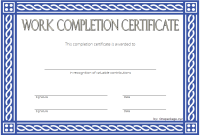 Work Completion Certificate Template (3rd Free Word Format) Work Completion Certificate Template (3rd Free Word Format)