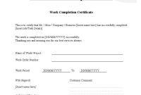 Work Experience Completion Certificate Template (2nd Free Printable) Work Experience Completion Certificate Template (2nd Free Printable)