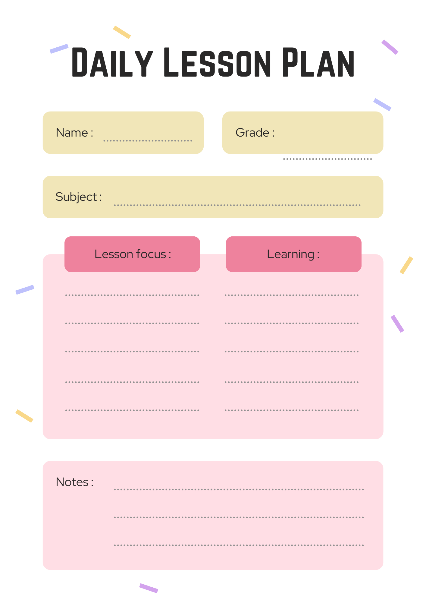 2nd Free Printable Daily Lesson Plan Format daily lesson plan template, daily log lesson plan template, daily lesson planner template, daily lesson planning template, daily math lesson plan template, daily preschool lesson plan template, free printable daily lesson plans, daily lesson plan format, fully detailed daily lesson plan