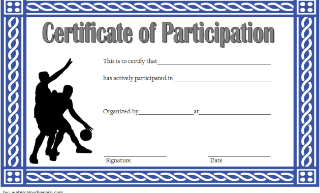basketball certificate of participation template, certificate of participation basketball template, certificate of participation for basketball tournament, sports certificate of participation template, certificate of participation sports template, certification of participation template