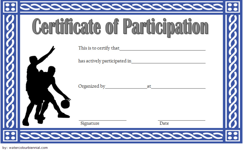 Basketball Certificate of Participation Template: 7+ Free Passionate Designs