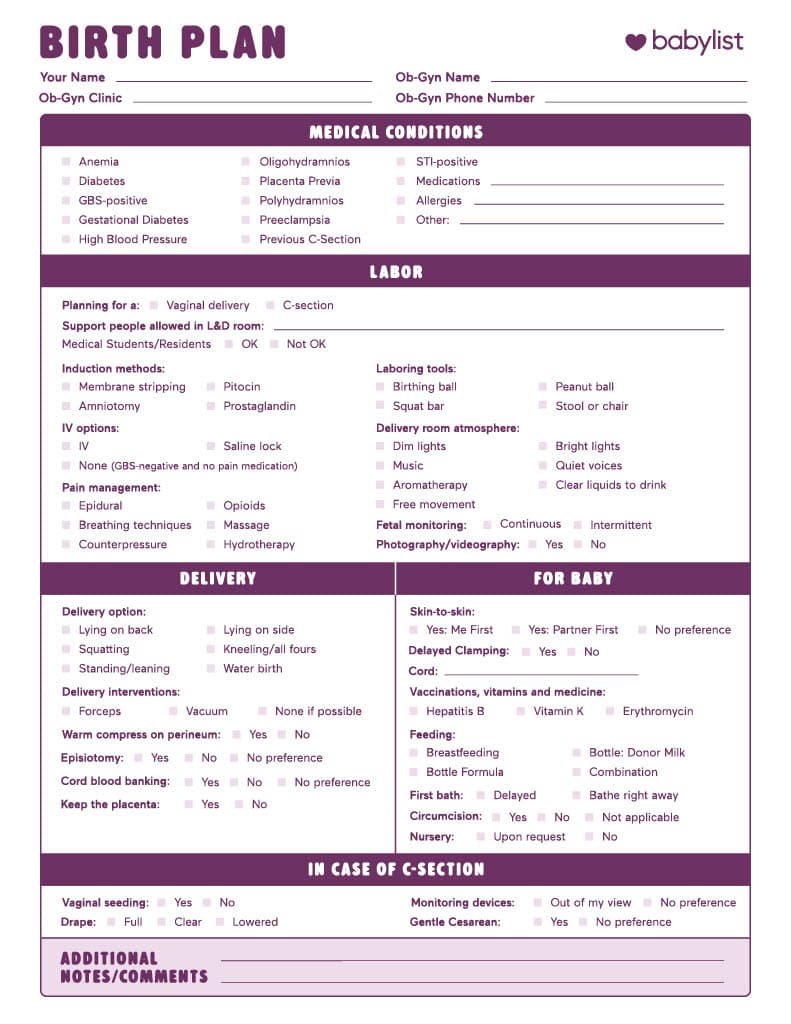 birth plan template, basic birth plan template, hospital birth plan template, my birth plan template, c section birth plan template, detailed birth plan template, visual birth plan template, birth planning template