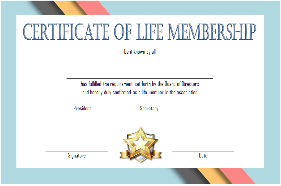 Certificate of Life Membership Template (1st Free Editable Design) certificate of membership template, membership certificate template, certificate of honorary membership template, certificate of life membership template, certificate of church membership template, certificate of membership in an organization template, rotary membership certificate template, free printable membership certificate, certificate of new membership, lifetime membership certificate template