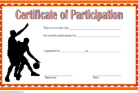 Certificate of Participation for Basketball Tournament (1st Free Printable Template) Certificate of Participation for Basketball Tournament (1st Free Printable Template)