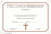 Church Membership Certificate Template (2nd Free Classic Design) Church Membership Certificate Template (2nd Free Classic Design)