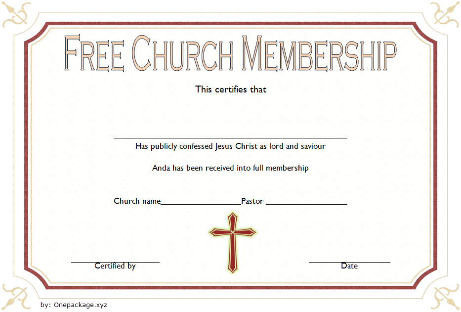 Church Membership Certificate Template: 7+ Beautiful Designs 1 certificate of church membership template, church membership form template, church membership certificate template, free printable church membership certificate, baptist church membership certificate, certificate of membership template, free printable membership certificate