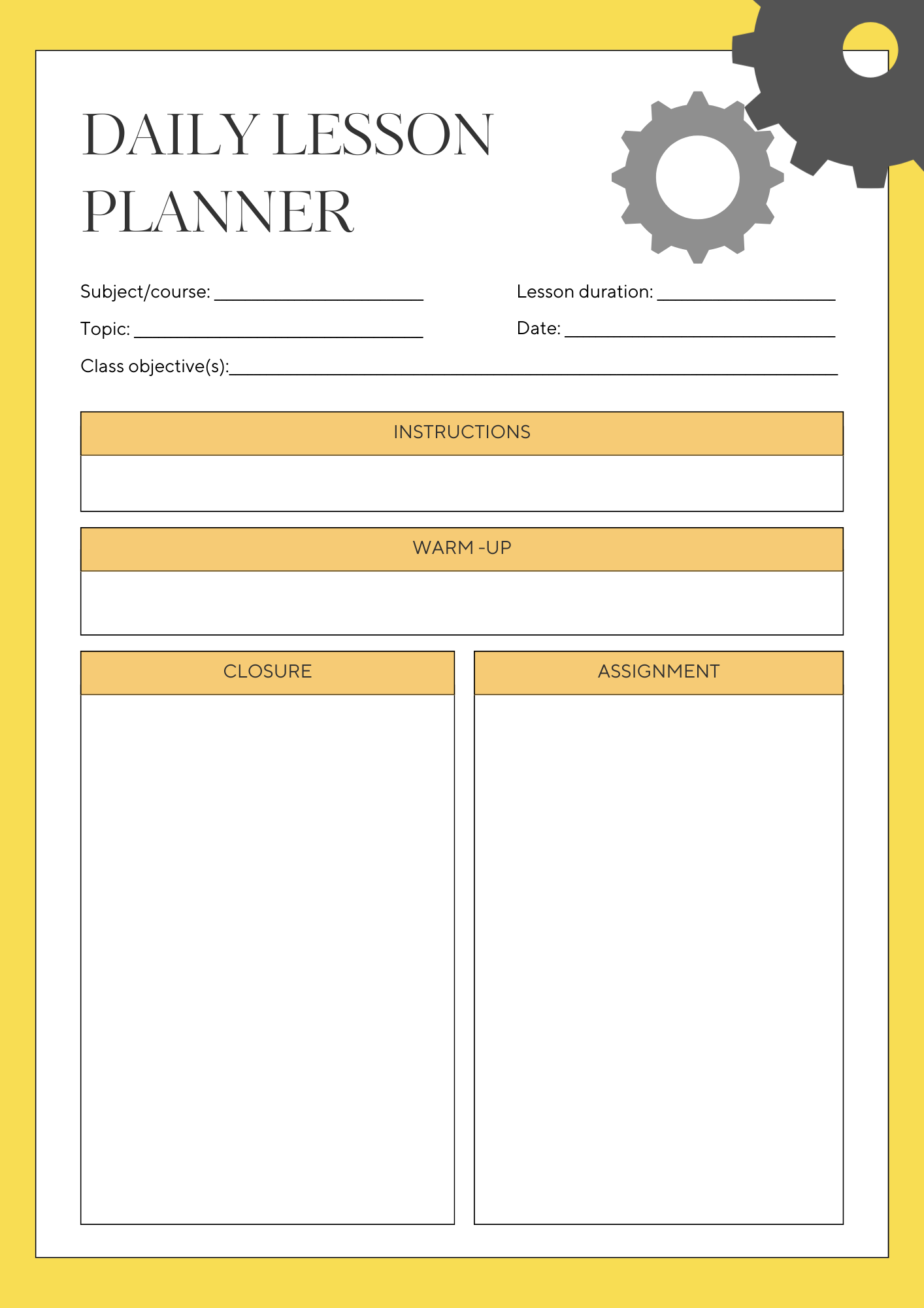 Daily Lesson Planner Template (1st Free Colorful Design) daily lesson plan template, daily log lesson plan template, daily lesson planner template, daily lesson planning template, daily math lesson plan template, daily preschool lesson plan template, free printable daily lesson plans, daily lesson plan format, fully detailed daily lesson plan