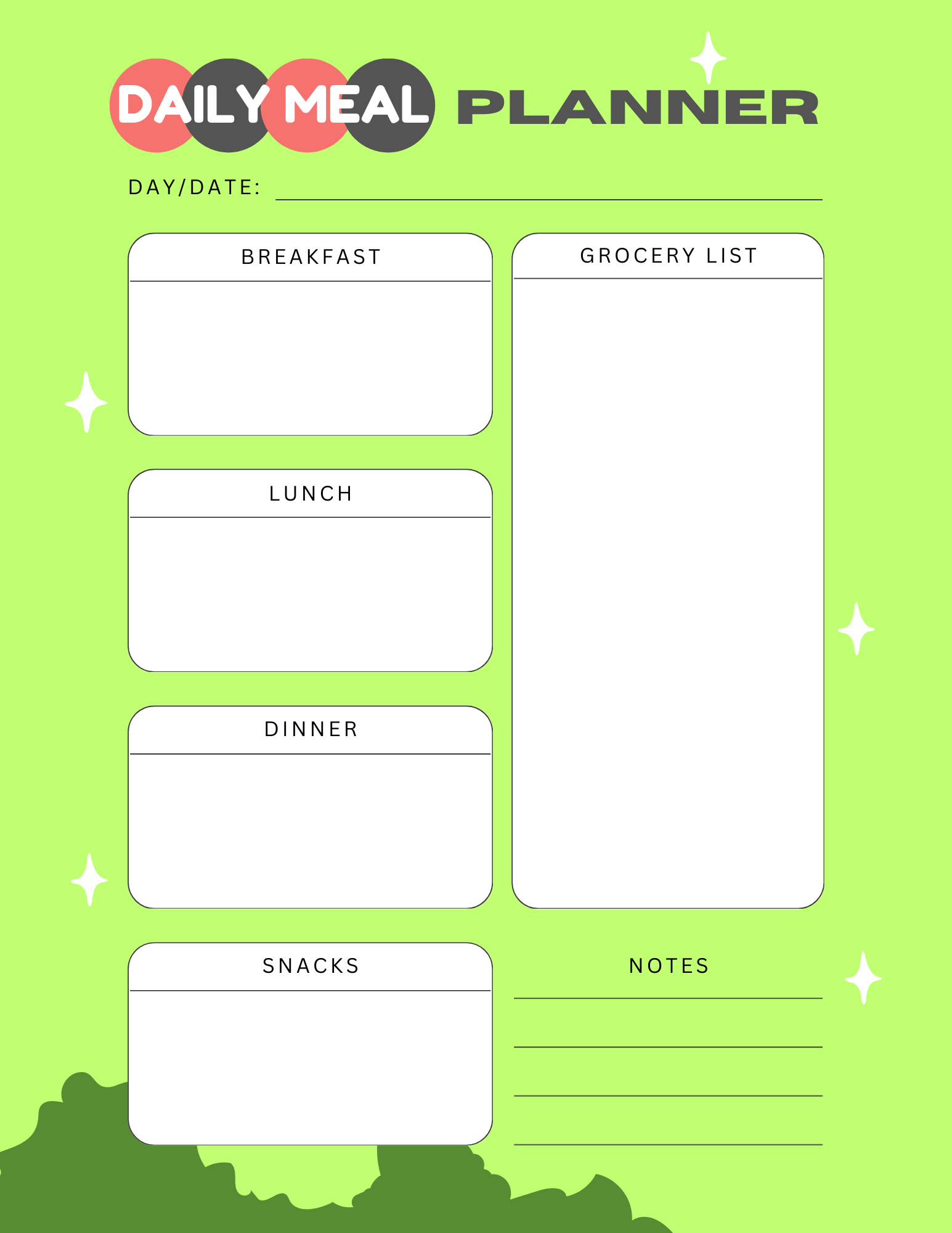 Daily Meal Planner Template (1st Free Odd Design) free meal planner template, weekly meal planning template, weekly meal planner template, weekly dinner meal planning template, daily meal plan template, daily meal planner template, monthly meal plan template, monthly meal planning template, monthly meal planner and grocery list template, 2 week meal plan template