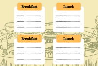 Daily Meal Planner Template (2nd Free Odd Design) Daily Meal Planner Template (2nd Free Odd Design)