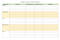 Diabetic Meal Plan Template (1st Free Editable Design) Diabetic Meal Plan Template (1st Free Editable Design)