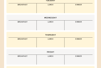 Free Meal Plan Template (1st Weekly Layout) meal plan template, free meal planner template, meal planning template, meal plan and grocery list template, meal plan shopping list template, printable meal planning template, meal plan blank template