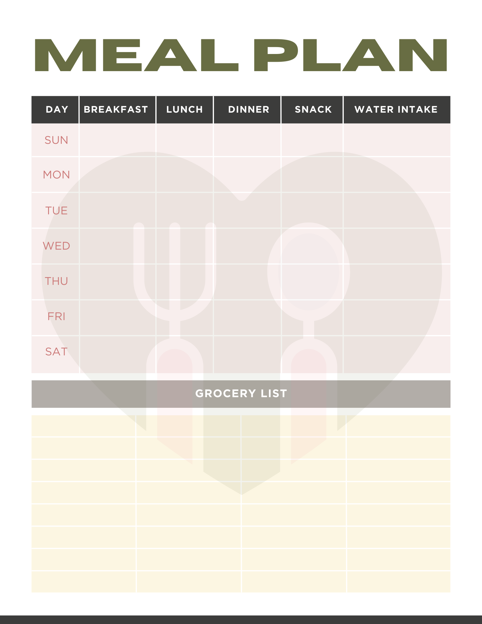 free meal planner template, weekly meal planning template, weekly meal planner template, weekly dinner meal planning template, daily meal plan template, daily meal planner template, monthly meal plan template, monthly meal planning template, monthly meal planner and grocery list template, 2 week meal plan template