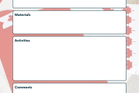 Free Preschool Teacher Lesson Plan Template (3rd Colorful Design)
