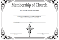 Free Printable Church Membership Certificate (1st New Design) Free Printable Church Membership Certificate (1st New Design)