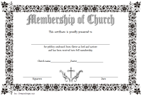 Free Printable Church Membership Certificate (2nd New Design) Free Printable Church Membership Certificate (2nd New Design)