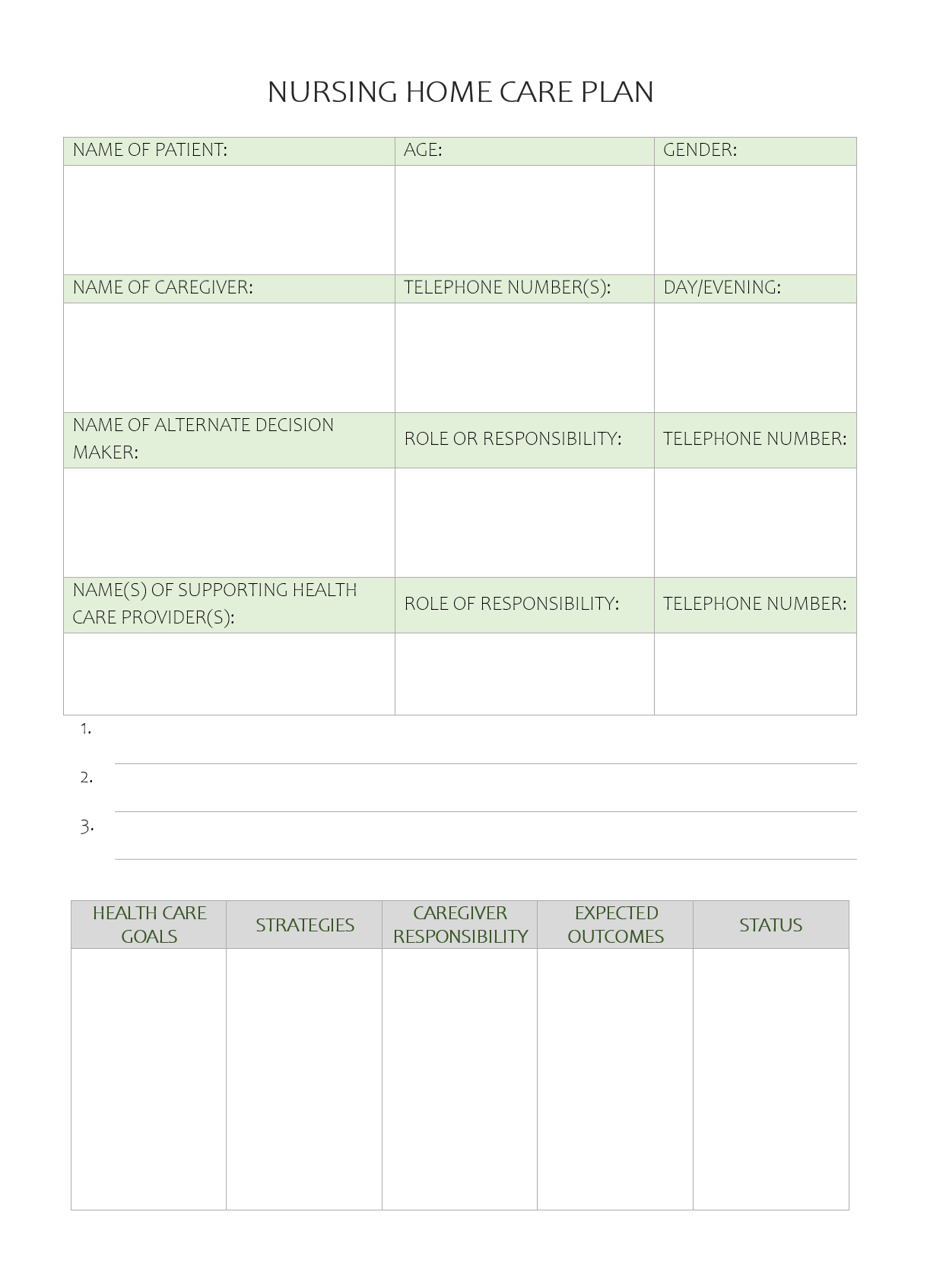 Free Printable Nursing Home Care Plan Template Word (1st Best Option) family nursing care plan template, nursing home care plan template, diabetes nursing care plan template, family nursing care plan for hypertension, family health nursing care plan, family nursing care plan format, nursing care plan format template, nursing home action plan template