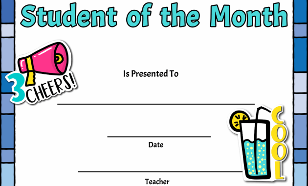 student of the month certificate template, student of the month certificate editable free, best student of the month certificate, student of the month award certificate, printable student of the month certificate, free editable student award certificates