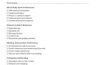 Holistic Birth Plan Template (1st Basic Design) Holistic Birth Plan Template (1st Basic Design)