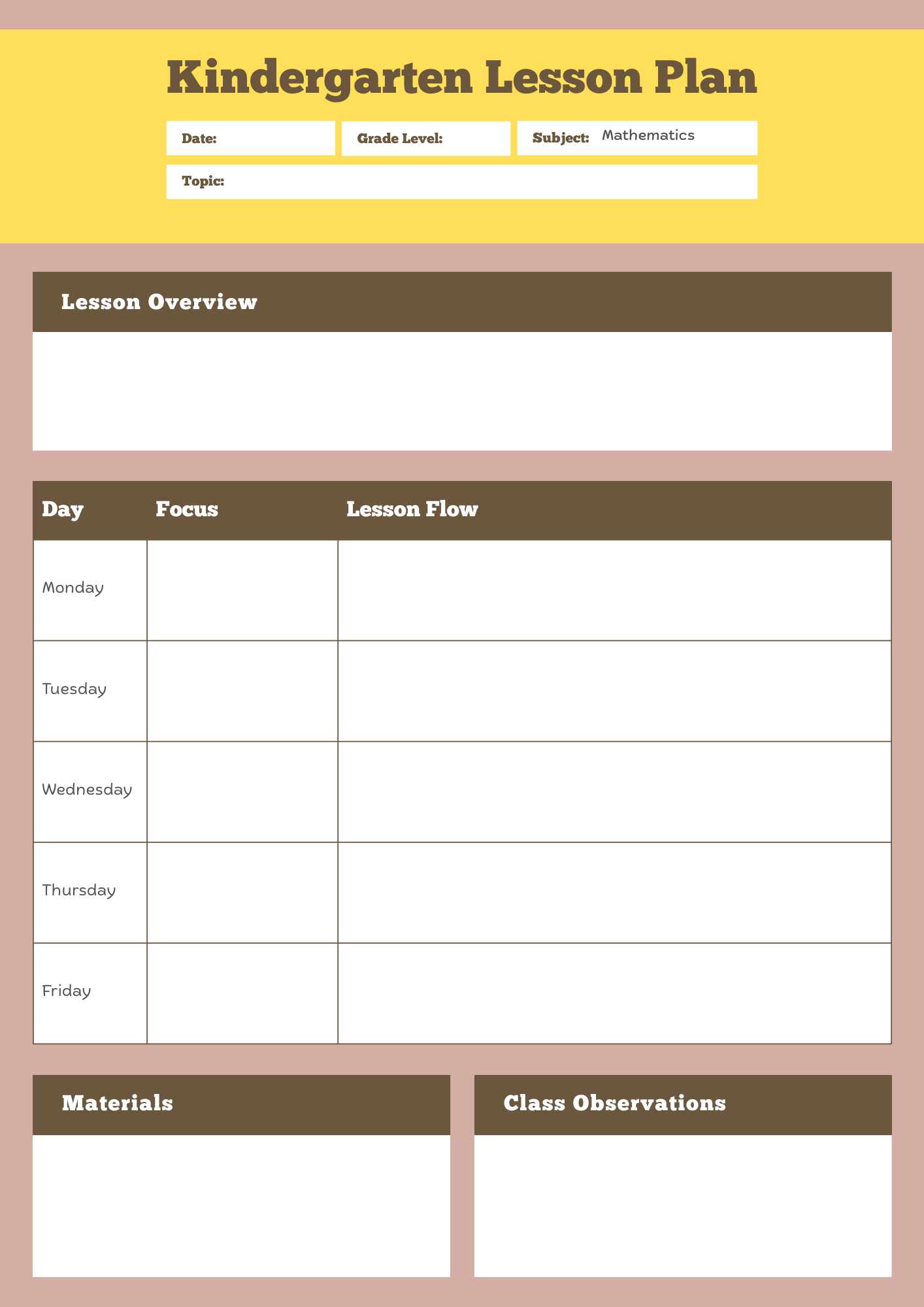 Kindergarten Math Lesson Plan Template (2nd Wonderful Design) kindergarten lesson plan template, kindergarten math lesson plan template, kindergarten teaching lesson plan template, kindergarten reading lesson plan template, free printable kindergarten lesson plans, homeschool kindergarten lesson plan template, free printable lesson plan template