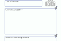 Kindergarten Teaching Lesson Plan Template (2nd Free Blank Format)