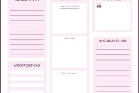 My Birth Plan Template (1st Free Detailed Format)
