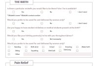 My Birth Plan Template (2nd Free Detailed Format)