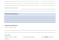 My Birth Plan Template (4th Free Editable Design)