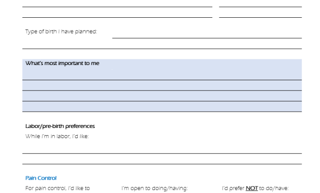 my birth plan template, my natural birth plan template, free editable birth plan template, free printable birth plan template