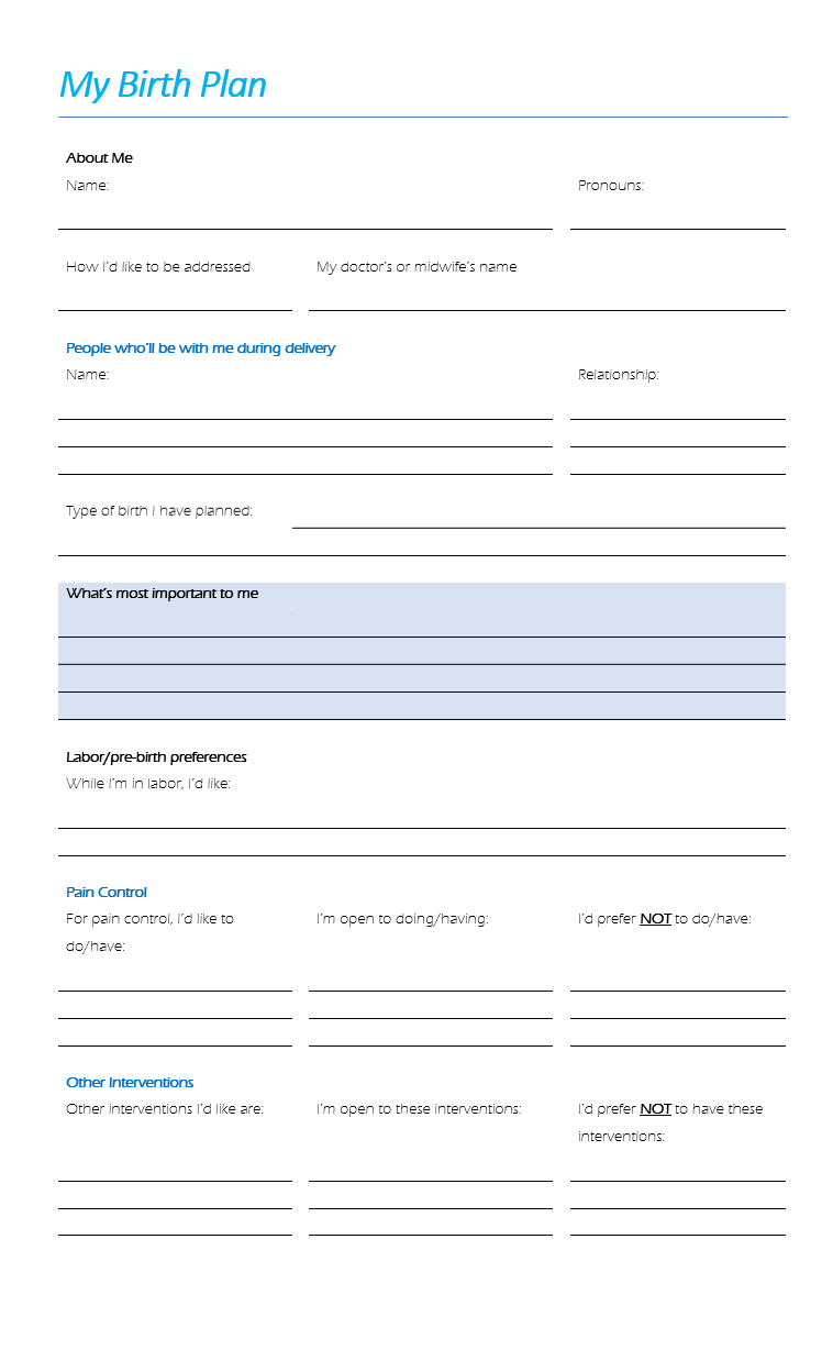 my birth plan template, my natural birth plan template, free editable birth plan template, free printable birth plan template