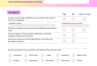 My Natural Birth Plan Template (2nd Detailed Checklist Design)