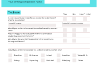 My Natural Birth Plan Template (3rd Detailed Checklist Design)
