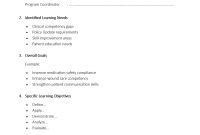 Nursing Education Plan Template Free Printable (1st Page)