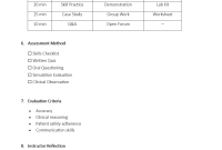 Nursing Lesson Plan Template Free Printable (2nd Page)