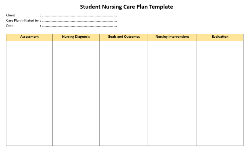 8+ Student Nursing Care Plan Templates (Free Editable & Printable for Clinical Success) 1 8+ Student Nursing Care Plan Templates (Free Editable & Printable for Clinical Success)