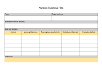 Nursing Teaching Plan Template (1st Free Editable Design) nursing teaching plan template, nursing education plan template, nursing lesson plan template, nurse teaching plan template, nursing school study plan template, nursing patient teaching plan template