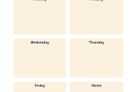 Preschool Weekly Lesson Plan Template Free Printable